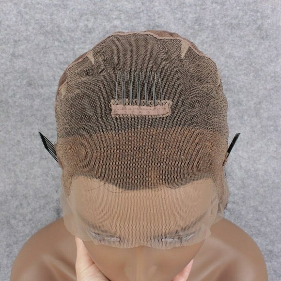 100% Human Hair FULL Lace Wig w/Bangs, 20" inches - Picture 6 of 8